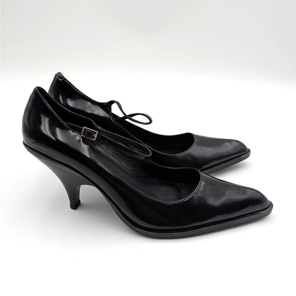 Jeffrey Campbell Pointed Toe Mary Jane Pumps Women's Black Size US10 EU40.5 - Picture 3 of 10